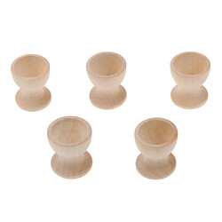 5pcs Support Plateau Porte Oeuf de Pâques en Bois Jouets Enfants Décoration De La Maison pas cher