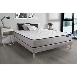 ACTISOM Ensemble matelas Latex et Mémoire de forme ACTILATEX FORM 200x200 cm 5zones de confort + sommier KIT gris