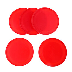 Avis 5 pièces de hockey sur air pour les tables de hockey sur gazon pleine grandeur rouge 60mm