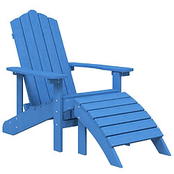 Avis Maison Chic Lot de 2 Chaises de jardin,Fauteuil d'extérieur Adirondack avec repose-pieds PEHD Bleu -MN44990