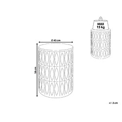 Avis Beliani Table d'appoint grise DEARA