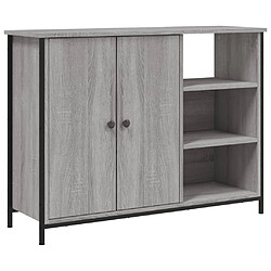 vidaXL Buffet sonoma gris 100x33x75 cm bois d'ingénierie