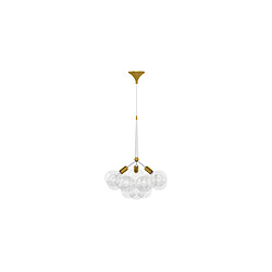 Acheter ICONIK INTERIOR Lampe de plafond avec des boules en verre - Lampe suspendue design - Glaub Blanc