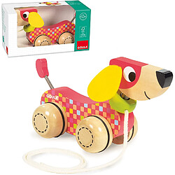 Avis Goula Chien à tirer multicolor en bois