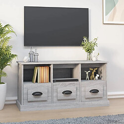 vidaXL Meuble TV sonoma gris 100x35x50 cm bois d'ingénierie