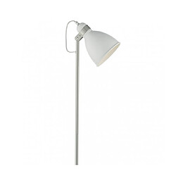 Luminaire Center Lampadaire Frederick blanc et chrome satiné 1 ampoule