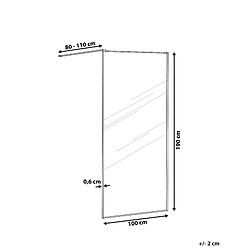 Avis Beliani Parois de douche WASPAM 100 x 190 cm Argenté