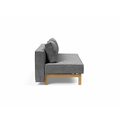 Inside 75 INNOVATION LIVING Canapé design SLY convertible lit 140*200 cm pieds bois chêne, tissu Twist Charcoal pas cher