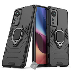 Htdmobiles Coque rigide anti choc pour Xiaomi 12 / 12X 5G + verre trempe - NOIR