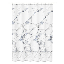 Kleine Wolke Rideau de douche Marble 180x200 cm Blanc et gris