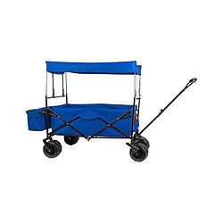 Legler Chariot à tirer pliable de jardin avec toit > 120 x 60 x100 cm