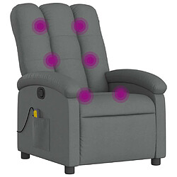 vidaXL Fauteuil de massage inclinable - Gris foncé