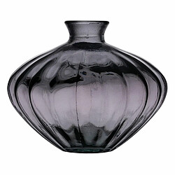 BigBuy Home Vase Gris verre recyclé 19 x 19 x 14 cm