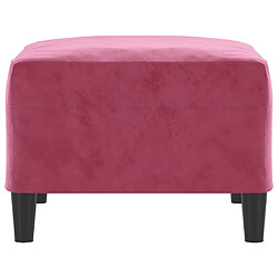 Avis vidaXL Repose-pied Rouge bordeaux 70x55x41 cm Velours