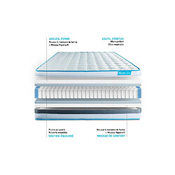 Bodycare Matelas BodyFlex ressorts ensachés et mémoire de forme 90x190