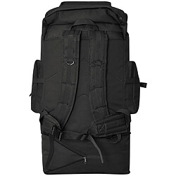 Avis vidaXL Sac à dos en style d'armée XXL 100 L noir