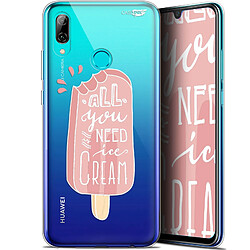 Caseink Coque arrière Pour Huawei P Smart 2019 (6.21 ) Crystal Gel HD [ Nouvelle Collection - Souple - Antichoc - Imprimé en France] Ice Cream