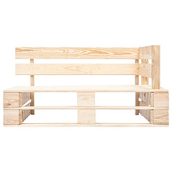 Maison Chic Banc d'angle palette de jardin | Banc d'extérieur bois -GKD15958