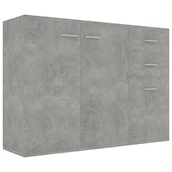 Maison Chic Commode Buffet - Meuble de rangement Gris béton 105x30x75 cm Aggloméré -GKD15008