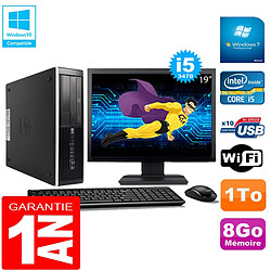 PC HP Compaq Pro 6300 SFF I5-3470 8Go 1To Graveur DVD Wifi W7 Ecran 19" - Occasion