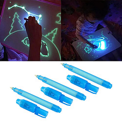 3pcs Stylo Espion à Encre Invisible Avec Marqueur Magique De Lumière UV Pour Planche à Dessin D'enfants pas cher