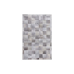 Acheter Beliani Tapis gris avec motif quadrillé 160 x 230 cm ALACAM