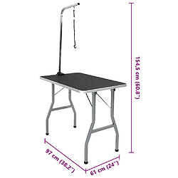 vidaXL Table de Toilettage Ajustable pour Chiens Chats 1 Potence pas cher