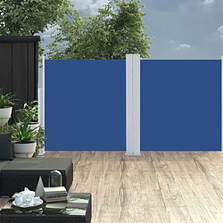 vidaXL Auvent latéral rétractable Bleu 117x600 cm