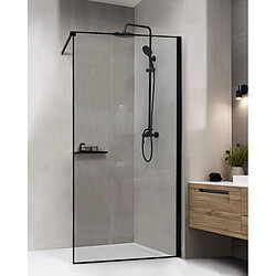 Beliani Parois de douche WASPAM 100 x 190 cm Noir