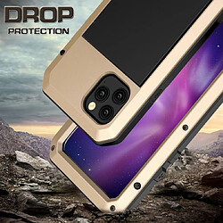 Acheter Wewoo Coque Rigide Pour iPhone 11 Pro Etui de protection triple blindage en métal Armour Or