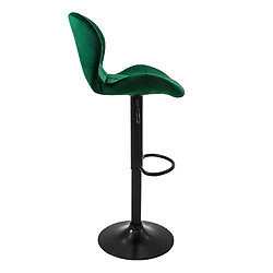 Acheter ML-Design Lot 4 tabourets de bar rembourrées velours chaise vert hauteur réglable 59-79 cm