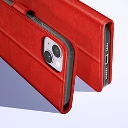 Avizar Housse iPhone 14 Plus Clapet Portefeuille Fonction Support Vidéo Rouge pas cher