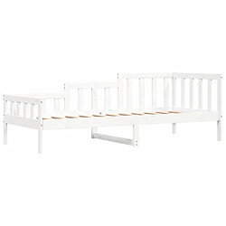 Acheter Vidaxl Lit de jour Blanc 80x200 cm Bois de pin massif