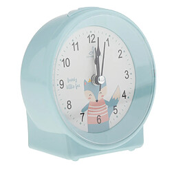 Avis Mignon Simple Réveil Enfants Horloge De Chevet Pour Chambre D'enfants Bleu 10x10.5cm