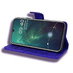 Wewoo Housse Coque Pour Galaxy M30s Motif mollet Mandala Double pliage Design Etui en cuir gaufré avec porte-monnaie et support & fentes cartes Violet pas cher