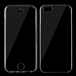 Wewoo Coque Transparent pour iPhone 5 & 5s & SE 0.75mm Double-face Ultra-mince TPU Cas de Protection