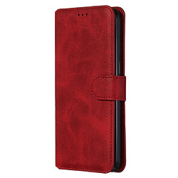 Wewoo Housse Coque Pour OPPO Realme 5 Pro / Q Classic Calf Texture Horizontal Flip PU en cuiravec support et fentes cartes et portefeuille rouge