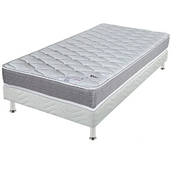 Ebac Matelas Ryad + sommier tapissier Omega - 90x190 - Ressorts - Hauteur 21 cm