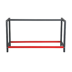 Helloshop26 Pied établi 150 cm acier anthracite rouge support bureau emballage atelier 16_0002509