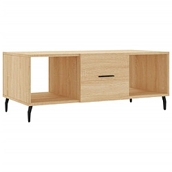 vidaXL Table basse chêne sonoma 102x50x40 cm bois d'ingénierie