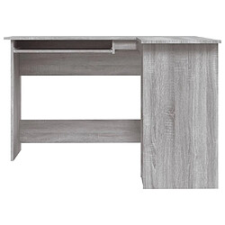 Helloshop26 Bureau table poste de travail meuble d'ordinateur informatique étude d'angle sonoma 120 x 140 x 75 cm bois d'ingénierie gris 02_0023694