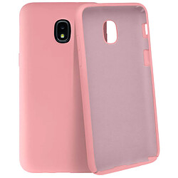 Avizar Coque Samsung J3 2018 Silicone Semi-rigide Mat Finition Soft Touch rose clair