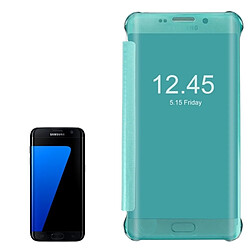 Wewoo Housse Étui vert pour Samsung Galaxy S7 / G930 Flip horizontal PU + PC de protection avec fonction Sleep / Wake-up