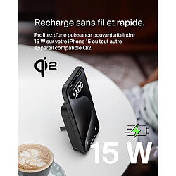 SANAG Boostcharge Pro Batterie Externe Sans Fil 10 000 Mah Avec Qi2 (Chargeur Portable Compatible Magsafe, Support Intégré, Pour Iphone 16, 16 Plus, 16 Pro, 16 Pro , Iphone 15, Etc., Noire)