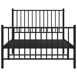 Acheter vidaXL Cadre de lit métal sans matelas avec pied de lit noir 100x190cm