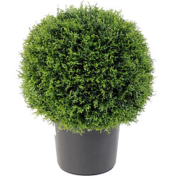 Pegane Plante artificielle haute gamme Spécial extérieur / Cyprès artificiel vert - Dim : D.43 x H.34 cm