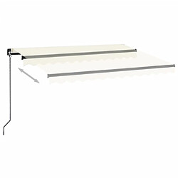 Avis Maison Chic Auvent manuel rétractable,Store manuel de porte avec LED 350x250 cm Crème -GKD13824