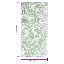 Avis vidaXL Tapis d'extérieur Vert 80x150 cm PP