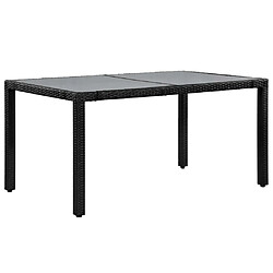 Maison Chic Mobilier à dîner 7 pcs de jardin - Ensemble table et chaises d'extérieur - Salon/Mobilier de jardin classique Résine tressée Noir -MN80063