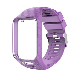 Bracelet en silicone sculpture au radium violet pour votre TomTom Runner 3/Golfer 2